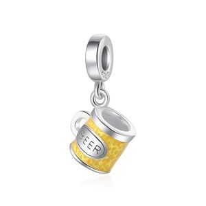 Beer Mug Dangle Charm 925 sterling silver